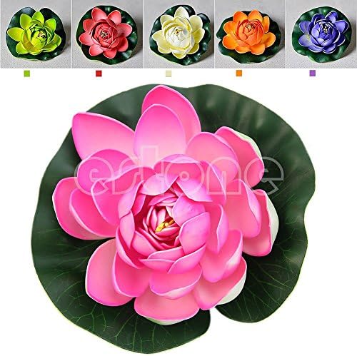 New Floating Lotus Flower Tank Aquatic Fish Ornament Aquarium Garden Pond Decor New 1xPcs Random Color Set35