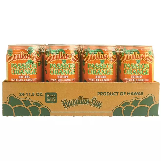 Miniatura 3 de Hawaii Sun - Jugo de frutas tropicales, 11.5 onzas (paquete de 24 latas) (naranja pasión)