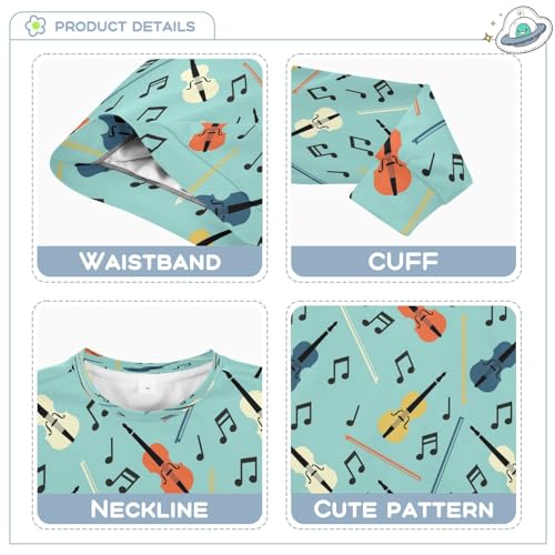 Violins Music Guitar Boy Girl Sweatshirt Toddler Crewneck Pullover Sweater Long Sleeve Fall Winter Clothes3