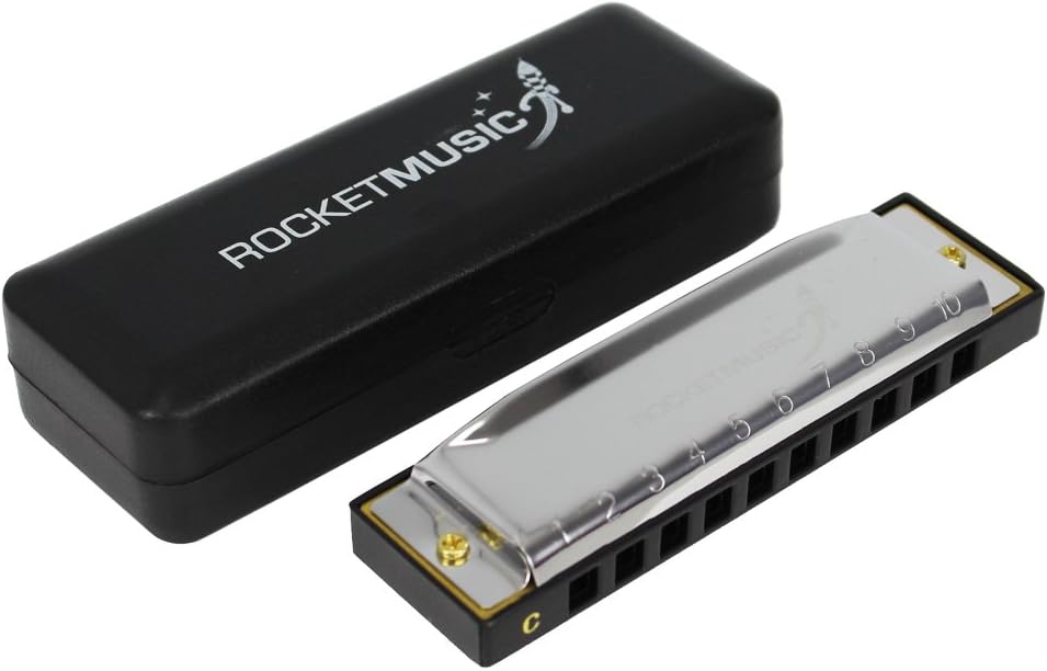 Rocket Music 10 Hole Blues Harmonica - in C Major