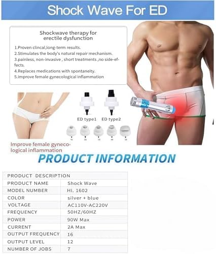 Shockwave Therapy Machine for Pain Relief and Muscle Regeneration – Extracorporeal Shock Wave Treatment for Erectile Dysfunction and Tissue Healing