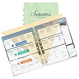 Planner Pad 7 Hole Loose Leaf January-December 2026/ Calendar Year 6 3/4' x 8 1/2' Medium 3-Tier Funnel Down 12 Month Organizer, Seasonal Color Ink