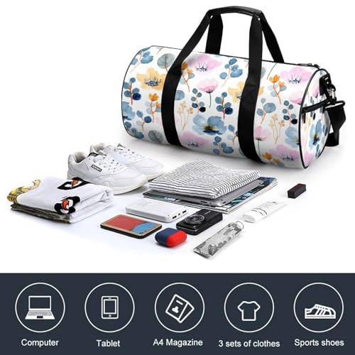 Duffel bag de voyage fleurs 45cm avec grande capacité - 4