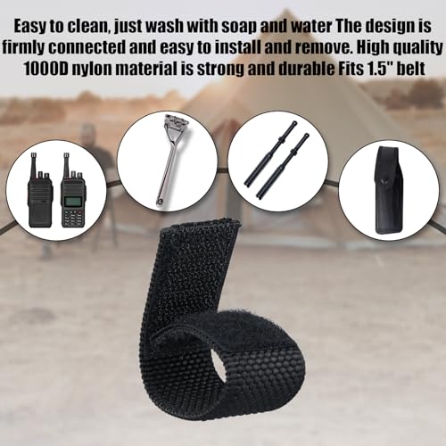 PEUTIER 10st Gürtelschlaufenhalter, Nylon Gürtelschlaufen für Gürtel Magischer Kleber Belt Keeper Befestigung von Dienstgürtelzubehör für 3,81cm Breite Gürtel Polizei Strafverfolgung Sicherheit