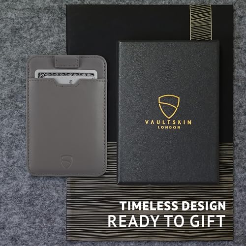 Image of Vaultskin CHELSEA Mens RFID Blocking Slim Leather Card Wallet - Minimalist Front Pocket Cardholder