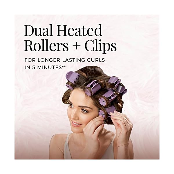 Remington-H9100S-Pro-Hair-Setter-with-Thermaluxe-Advanced-Thermal-Technology-Electric-Hot-Rollers-11--Purple-1-Count REMINGTON Pro Hair Setter with Thermaluxe Advanced Thermal Technology, 20 Electric Hot Rollers, 8 Medium (1") Rollers & 12 Large (1 ¼") Rollers, Purple