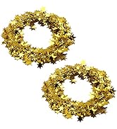 Besmrpg 2 Pack Christmas Tinsel Garland for Christmas Trees Decoration Xmas Party Supplies, 7.5 M...