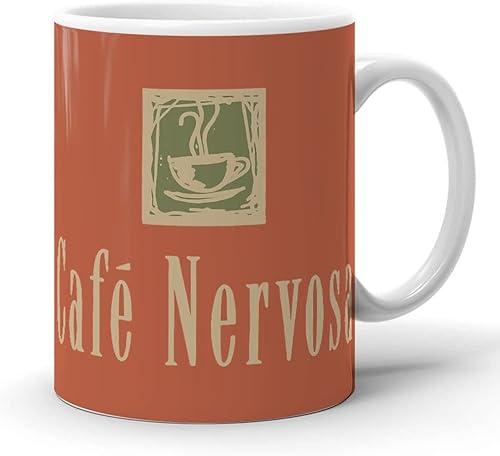 Miniatura 3 de Tazas de café para café, cumpleaños, Nervosa, tazas de cerámica con letrero de té Frasier de viaje, taza de café de 11 onzas o 15 onzas, regalos