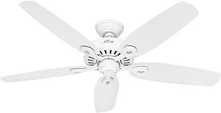 Hunter 132 cm | 52 pouces Builder Elite Ventilateur de Plafond Blanc Neige avec Chaînette, 50565