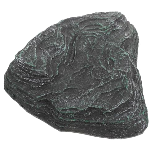 DECOMELODY 浮石装飾 水槽用フェイクモスデコレーション 魚や亀のための軽量フローティングストーンプラットフォーム 亀の休息用ドック付き テラリウムに