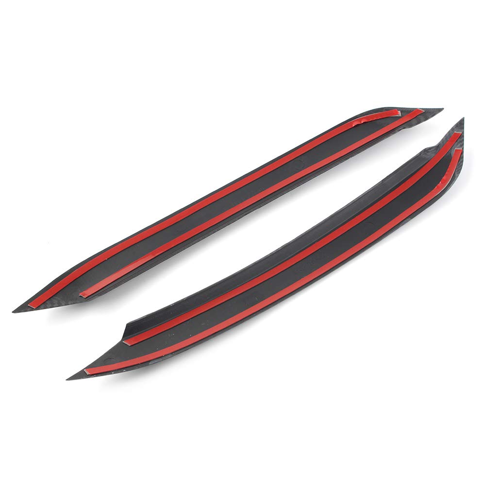 2 pezzi in fibra di carbonio faro for auto lampada sopracciglio palpebra labbro modanatura decorazione della copertura, for VW, for POLO, 2019 2020 Copri-sopracciglia per fari