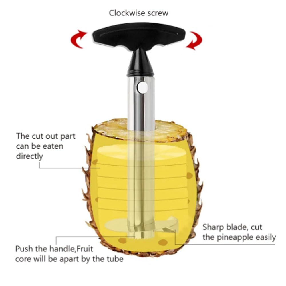 Découpeur Ananas Découpeur Et éplucheur D'ananas En Acier Inoxydable - Coupe Ananas Facile Et