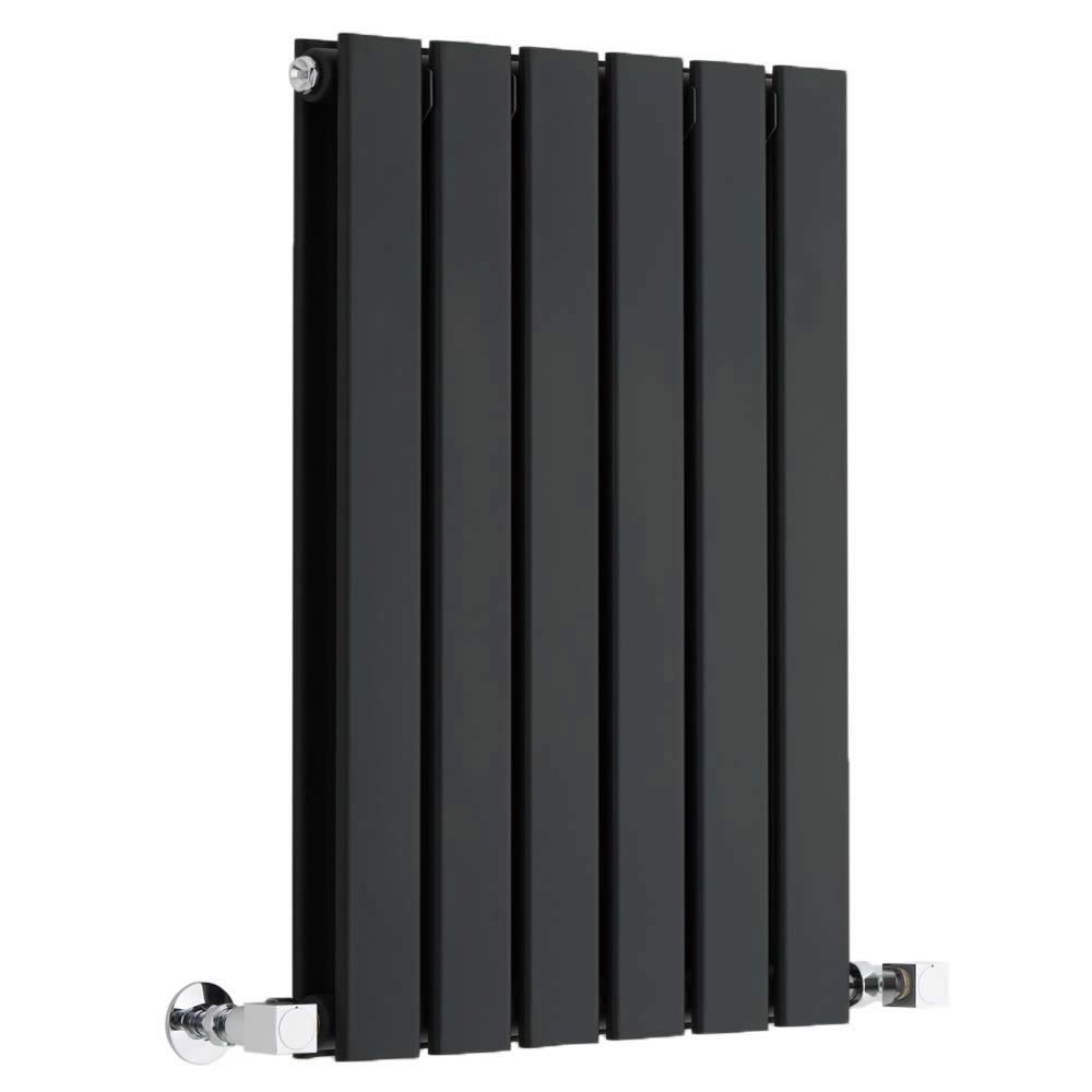 Milano Black Alpha - Horizontal Double Flat Panel Radiator - 635Mm X 420Mm