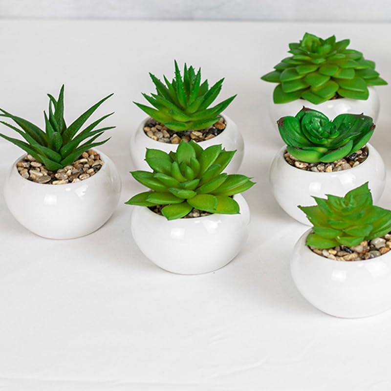 ミニ インテリアグリーン 造花 観葉植物 グリーン 6点セット