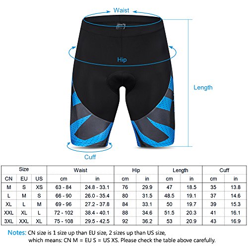 LAOJIA Calções de Ciclismo dos homens 4D Gel Acolchoado Bicicleta Equitação Meia Calças Bicicleta Bi