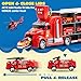 JOYIN 25 in 1 Fire Truck Vehicle Toy Set with Sounds and Lights, Fire Engine Vehicles in Carrier Truck, Mini Rescue Emergency Car Toy, Christmas Birthday Gifts for Over 3 Years Old Boys