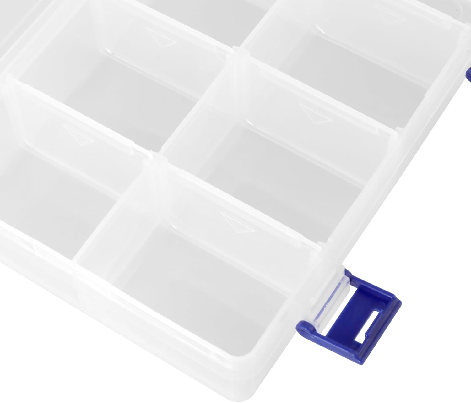 8 PCS 8 Grid Plastic Organizer Box, Clear Storage Box with Dividers Tackle Box Organizers for Jewelry, DIY Beads, Buttons, Fishing Hook
