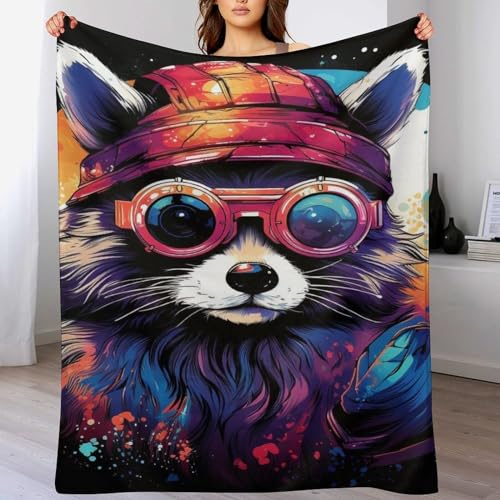 Couverture légère en polaire panda 180x200cm pour lit et canapé