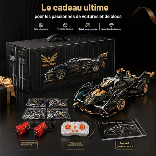 AoreSpty Kit Voiture RC 1:14, 975 Pièces, Moteur en V à 12 Cylindres – vue 7