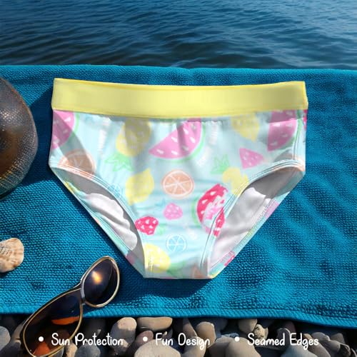 Tommy Bahama Girls 2-Piece Swimsuit Set, Racerback Top and Bikini Bottoms, Quick-Drying Tropical Print Swimwear for Kids3