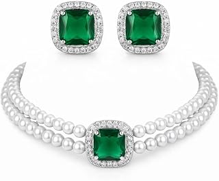 Nuyug Elegance Pearl Choker Necklace for Women | choker necklace set for women | minimalist choker necklace | pearl necklace Price In India