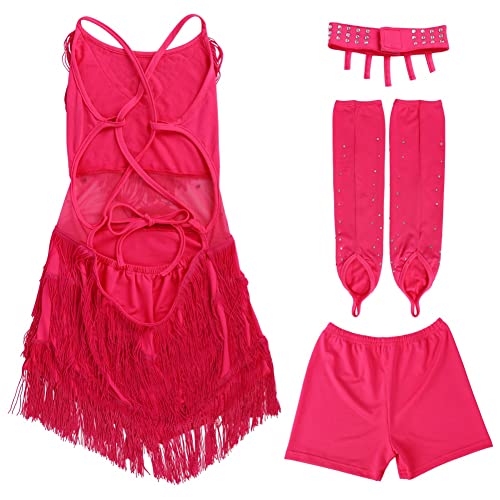 Blaward Girls Latin Dance Dress Shiny Diamonds Tassel Flapper Dress Halloween Costumes For 3-15 Years #TOP4