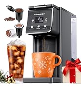TWOMEOW K Cup Coffee Maker With Bold Setting, Single Serve Hot & Iced Coffee Maker for K-Cup and ...