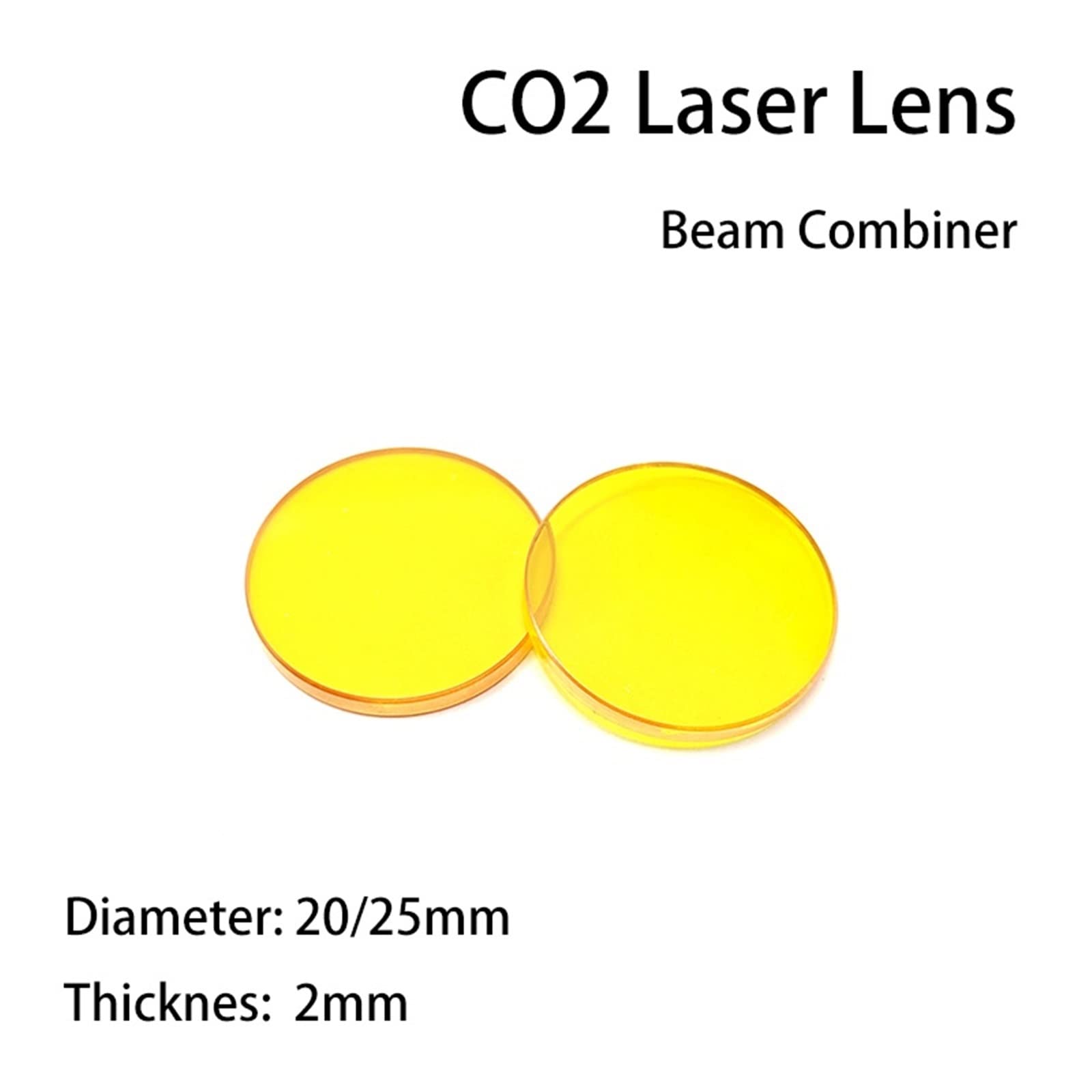 Diameter 20x2 25x2mm CO2 Laser Beam Combiner Lens for CO2 Laser Engraving Cutting Machine(20MM_2MM)