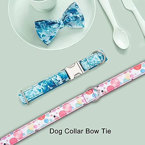Generic Dog Collar With Bow Tie, Girl Boy Bowtie Quickly Release Buckle, Comfortable Soft Cute Collars For Puppy Small Medium Large Dogs, Blue Ocean Dogs Cats, Small (Pack Of 1) #TOP6