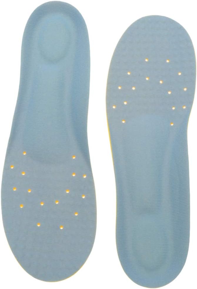 ULTNICEShoe Insoles Memory Foam Insoles Yellow Breathable Sports Insoles Great Cushion and Shock Absorption Providing Arch Support for Men Women 1 Pair Size M