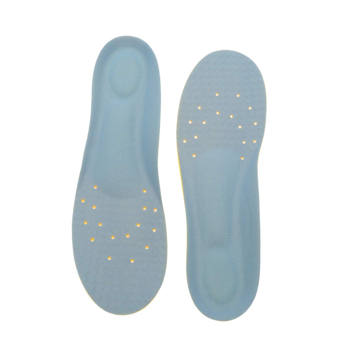 ULTNICEShoe Insoles Memory Foam Insoles Yellow Breathable Sports Insoles Great Cushion and Shock Absorption Providing Arch Support for Men Women 1 Pair Size M