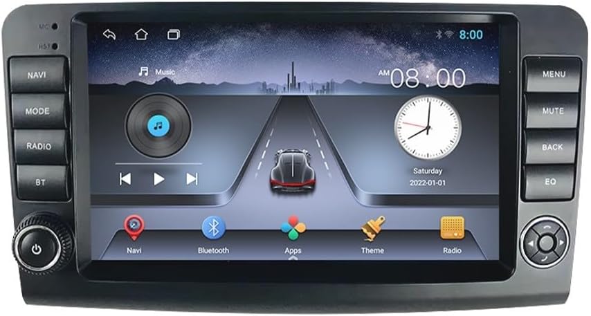 Android Navigation Stereo GPS Radio Display 9" IPS Touchscreen Headunit Tablet Pad Media Player for Benz R Class R300 R350 2006-2014, if Applicable Quad Core 1G+32G