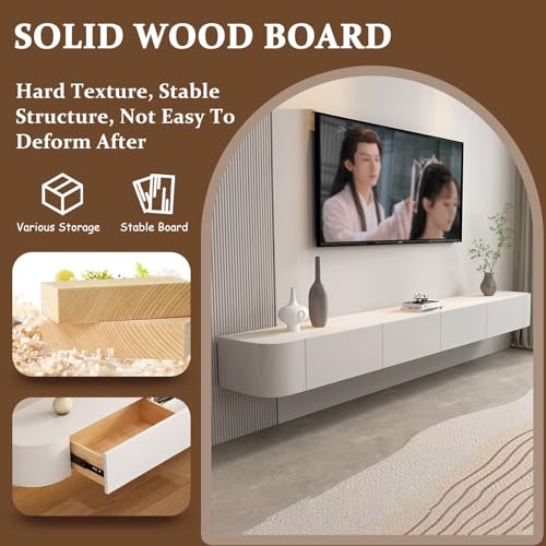 Meuble TV flottant de 140 cm pour optimiser le rangement du salon - 6