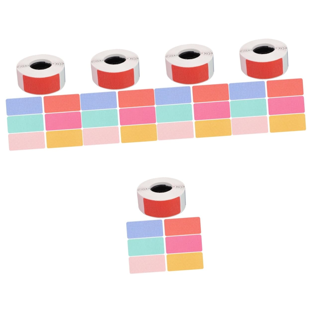 Lurrose 5rollen Roll Blank Selbstklebende Etiketten Thermoetiketten Für Drucker Für Büro Schule Und Haushaltsorganisation Pro Leuchtende Farben