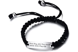 Keep Funking Going Stainless Steel Inspirational Charm Bracelet for Women