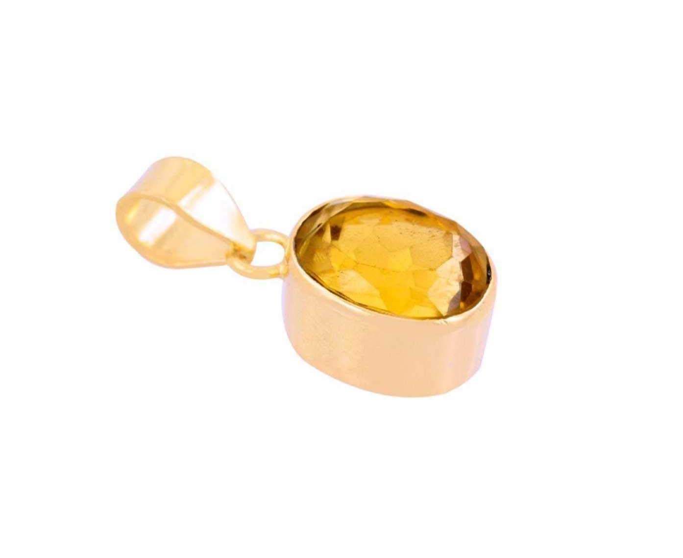 Yellow Sapphire Pukhraj Gemstone pandant Energized with Proper Mantra for Healing Power-image-43