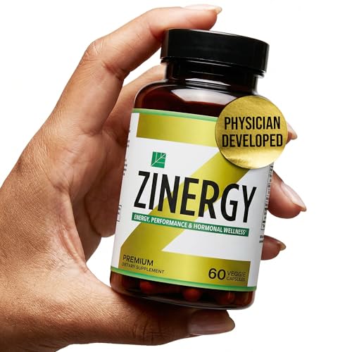 Dr. Zisman ZINERGY Natural Energy & Vitality Support Supplement for Men & Women – Plant-Based Formula with Maca Root, Ashwagandha, Cordyceps Mushroom – Daily Wellness Herbal Blend – 60 Veggie Capsules