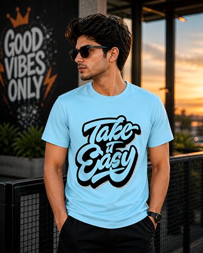 Image of Amazon Brand - Anarva Men's Cotton Printed Crew Neck T-Shirt | Casual Short Sleeve Graphic Tee