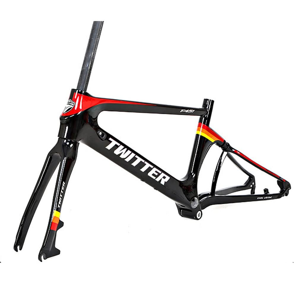 HIMALO Carbon Fiber Folding Bike Frame 22er 451 BMX Frame Foldable Disc Brake Frame with Fork, QR 100/135mm