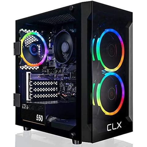 CLX SET TGMSETRXM2501BM Gaming Desktop Computer - AMD Ryzen 7 5700G Octa-core [8 Core] 3.80 GHz - 16 GB RAM DDR4 SDRAM - 1 TB M.2 PCI Express NVMe SSD - Mini-tower - Black Cover