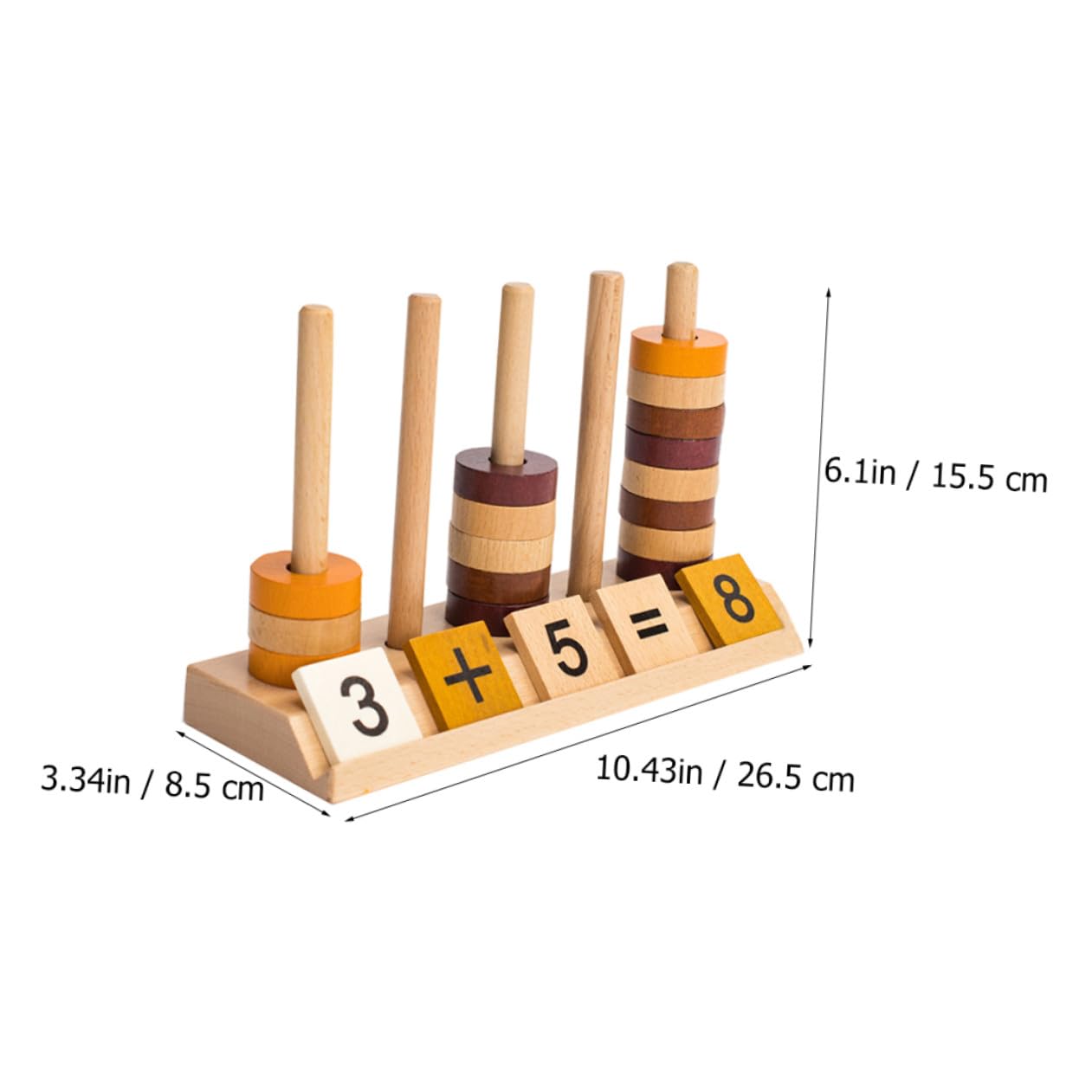 SUPVOX Juguete Educativo de Cálculo en Madera para Niños, Naranja | Decoracion Colegio, Fichas Redondas, Diseño Creativo, Enseñanza Numérica y Reconocimiento de Símbolos