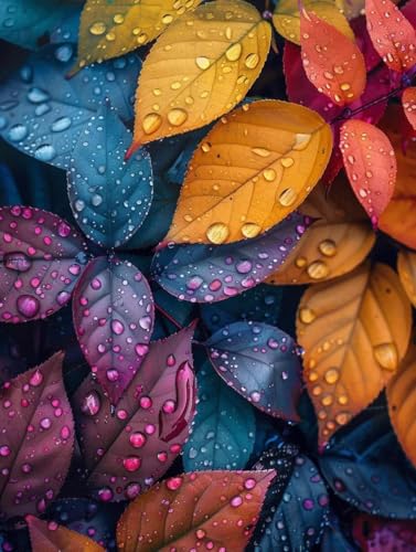 Peinture diamant feuilles 5D pour réduire le stress par les loisirs créatifs adultes