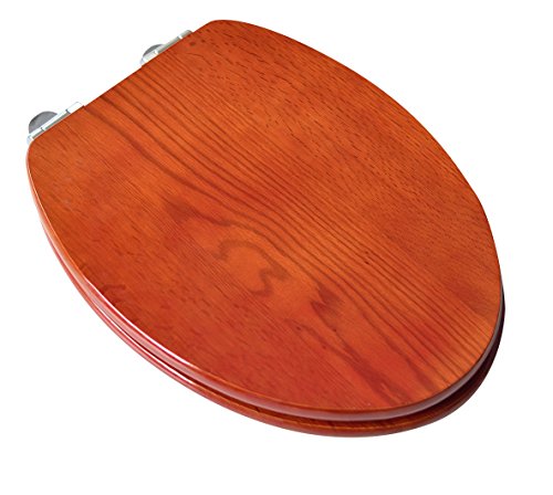 70% Off Everything Bath Décor 5F1E3-15CH Deluxe Wood Toilet Seat, American Red Oak