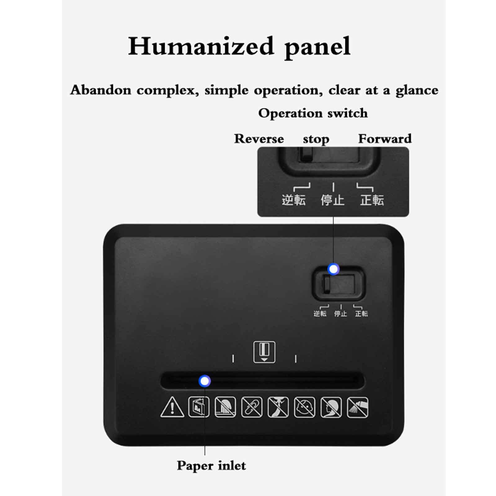 Distruggi Documenti per Uso Domestico, Mini distruggidocumenti per Uso Domestico, Piccolo distruggidocumenti Elettrico, capacità 3L, 4 Livelli di riservatezza, spegnimento Automatico, 175x130x200mm