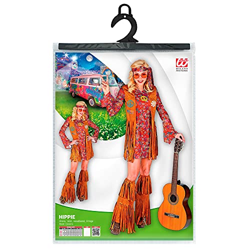 Widmann - Hippie Costume, Dress, Cardigan, Headband, Fringe Boots, Flower Girls, Fancy Dress Party, Carnival - Image 6