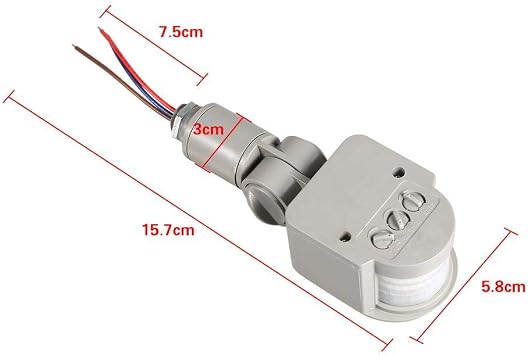 Motion Sensor Detector Switch, Body Sensor Inductor Switch, Outdoor 180 Degree Infrared PIR Motion Sensor Detector Wall Light Switch