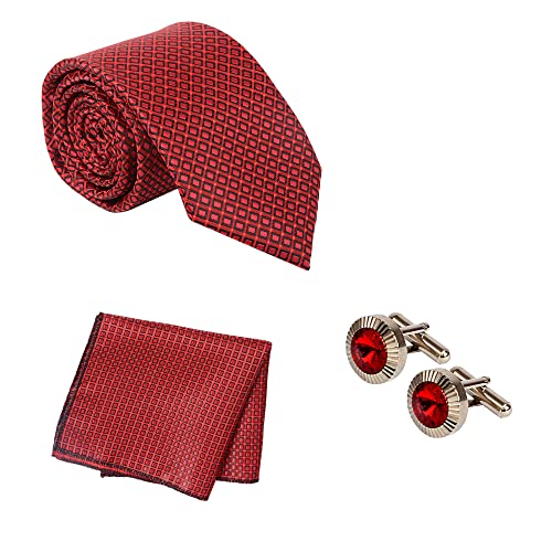 Image of TIE STUDIO Men's Necktie Pocket Square & Cufflinks