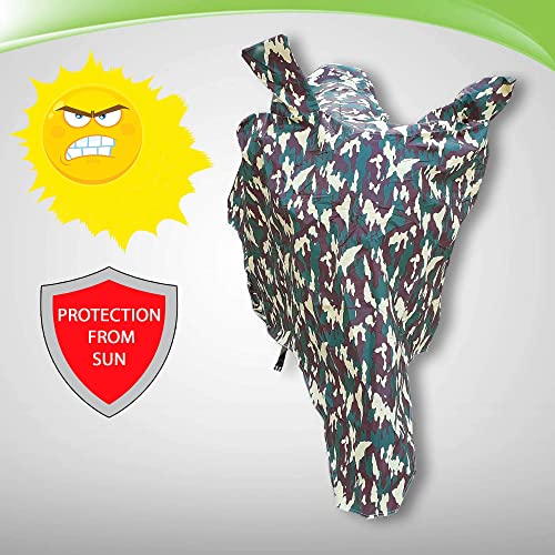 Image of Heavy Duty Body Cover for TVS Scooty Pep Plus | 100% Waterproof Cover | Sun, Snow, Dust & Scratch Protection (Jungle Matte)