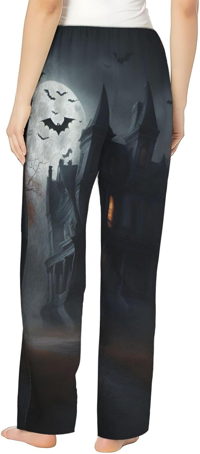 Halloween Horror Print Women'S Flannel Pajama Pants,Soft Warm Pajama Bottoms,Perfect For Holiday Lounging