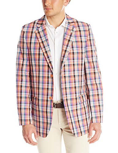 Stacy Adams Men's Country Plaid Two Button Sport Coat